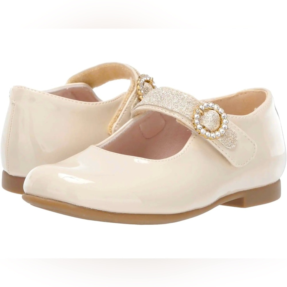 Rachel Shoes Girls Patent Leather Mary Janes in Bone